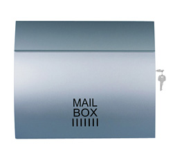 デザイナーズ郵便ポスト LEON MB4801 シルバー