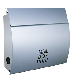 デザイナーズ郵便ポスト LEON MB4801 シルバー